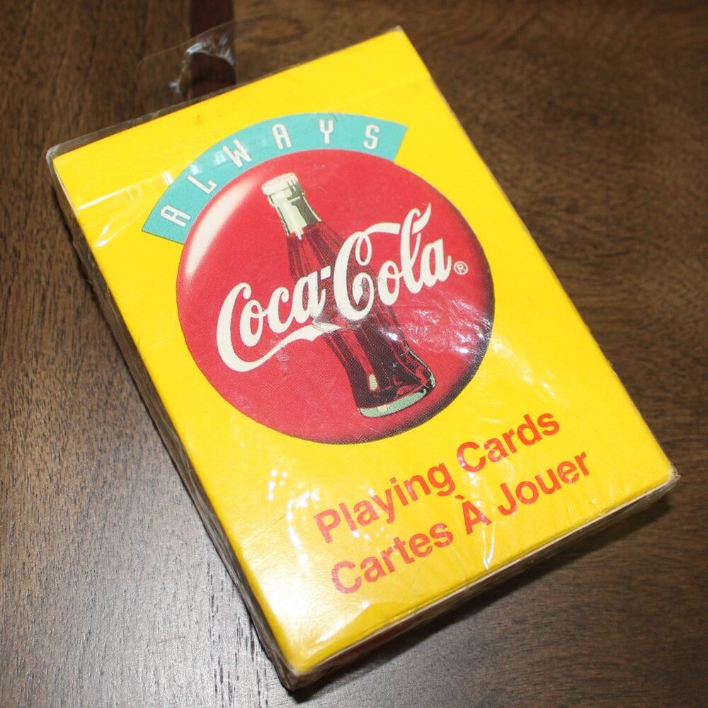 3/$55❤️vintage 1994 Coca-Cola playing cards French Canadian bilingual pack
